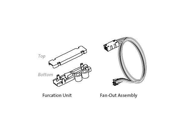 Buffer Tube Fan-Out Kit - 12 Fibers 36" / 90 cm tubing 900µm 